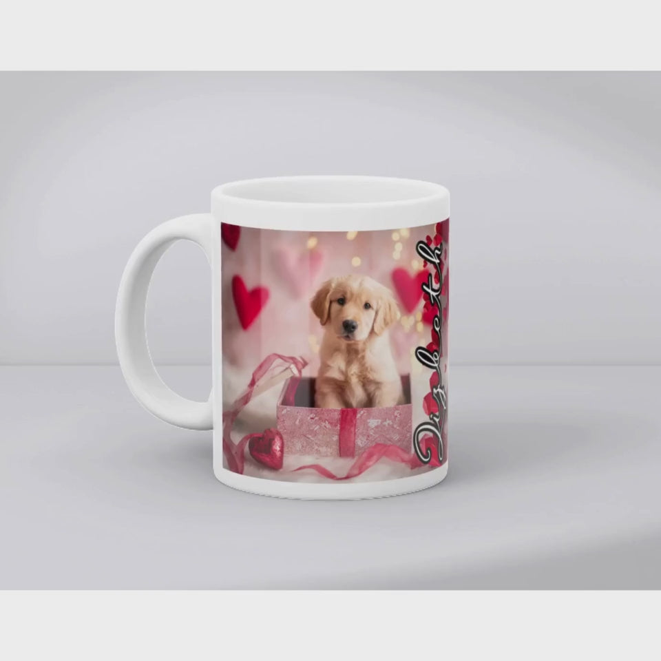 Puppy Love Gift Personalized with Name Mug